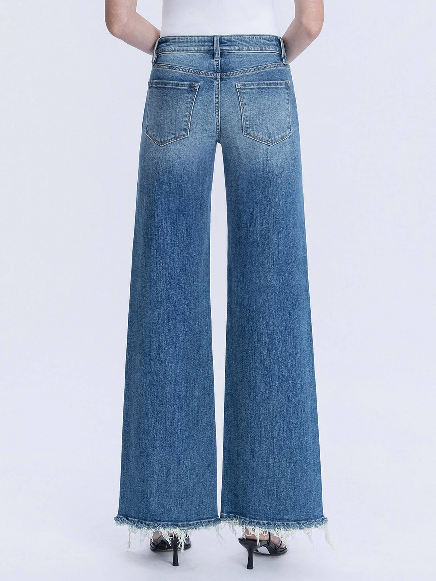 Mid Rise Medium Dark Wide Jeans - COMING SOON