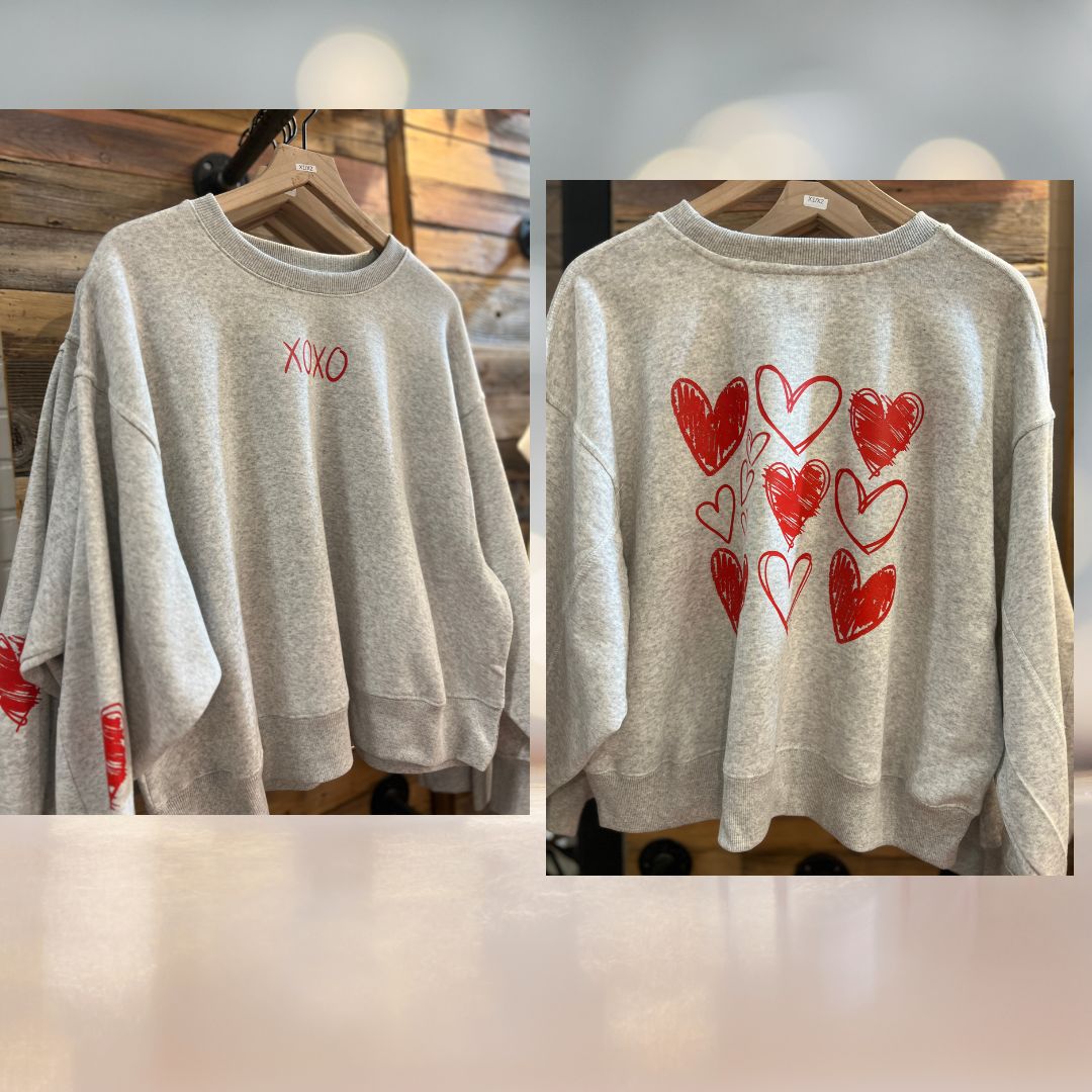 Grey "XOXO" Sweatshirt