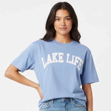 Blue "Lake Life" Tee