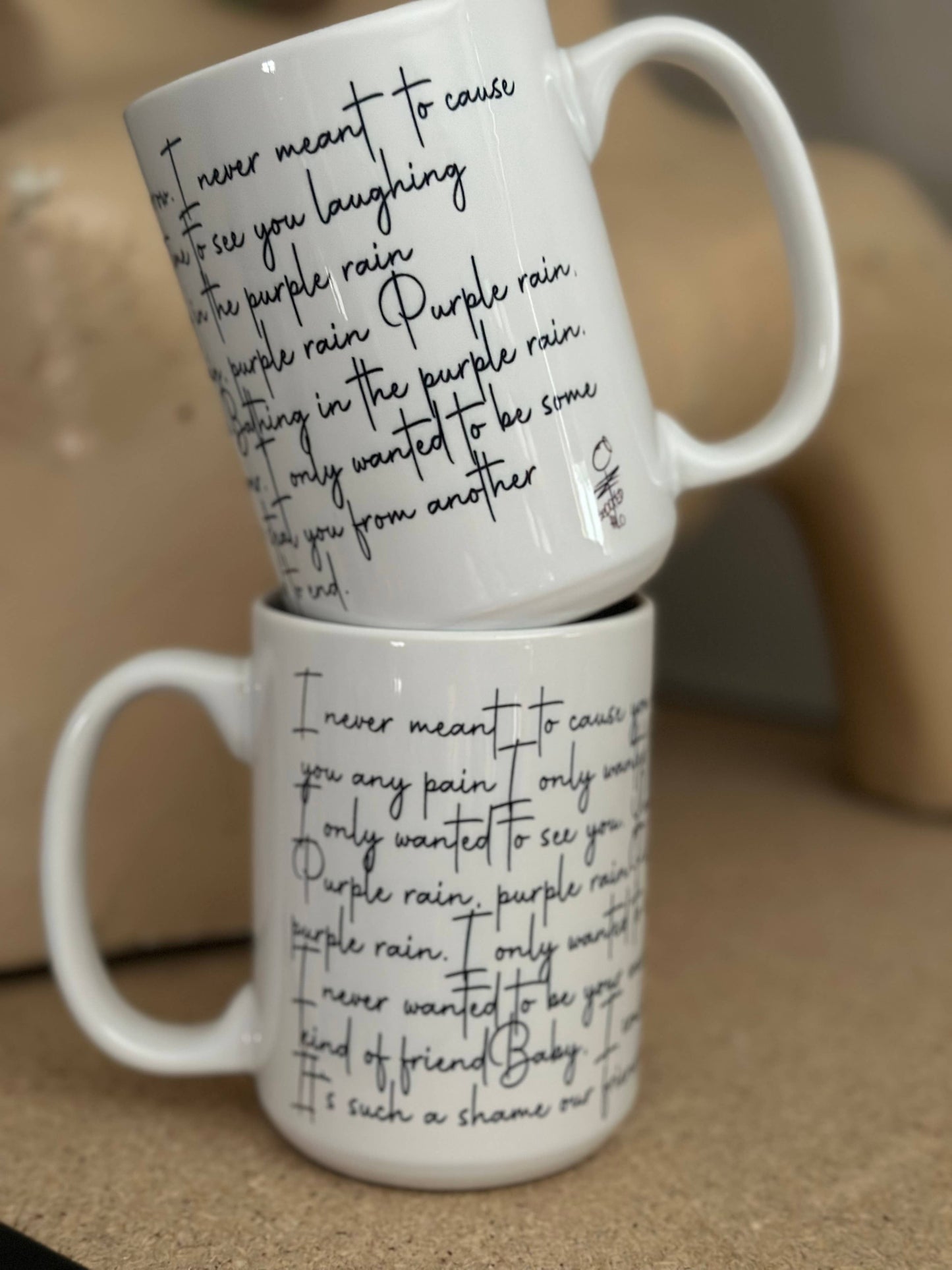 Prince "Purple Rain" Lyrics 15oz Ceramic Coffee Mug