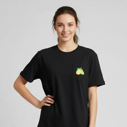 Black Lemon Pocket Tee