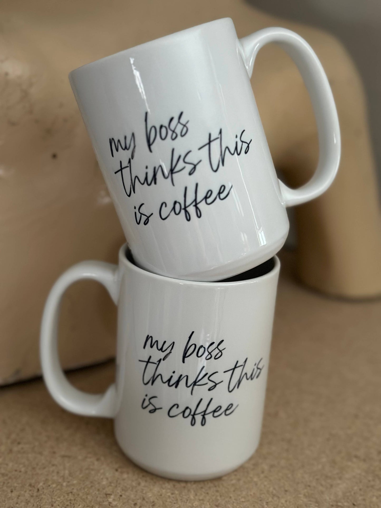 My boss thinks this is Coffee 15oz Ceramic Coffee Mug