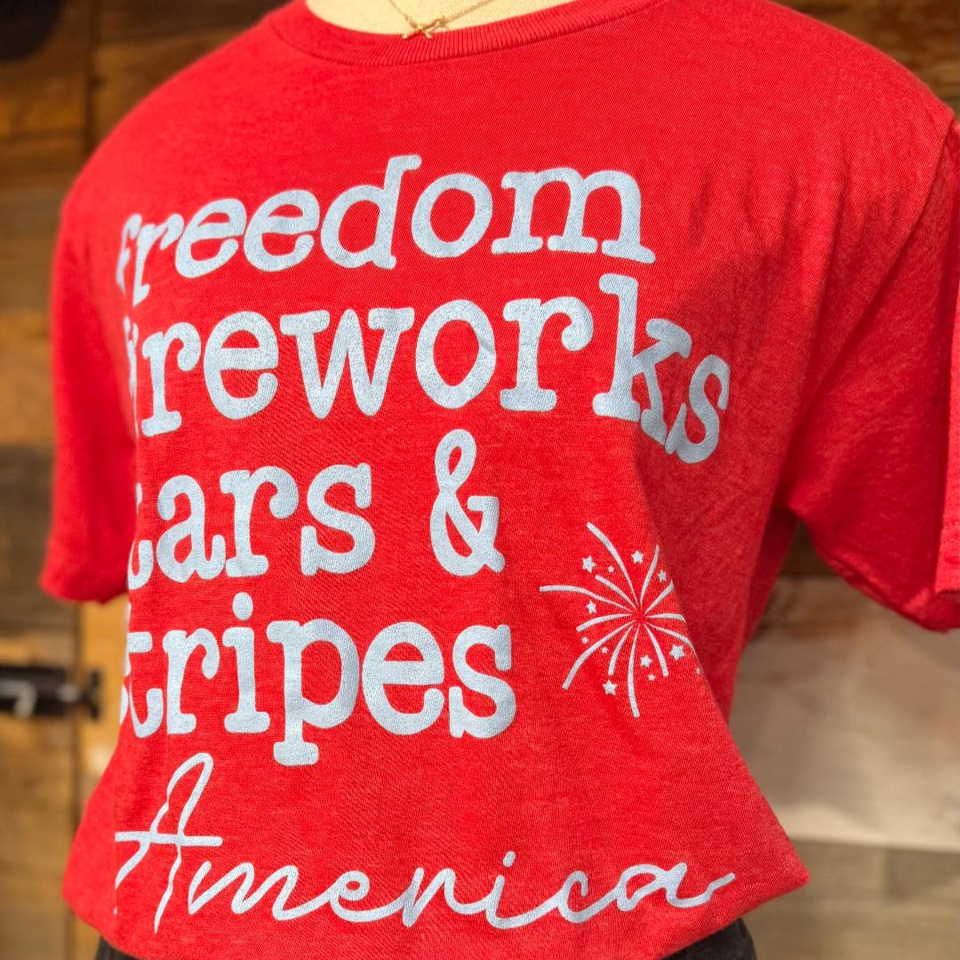 Red CC Fireworks Tee