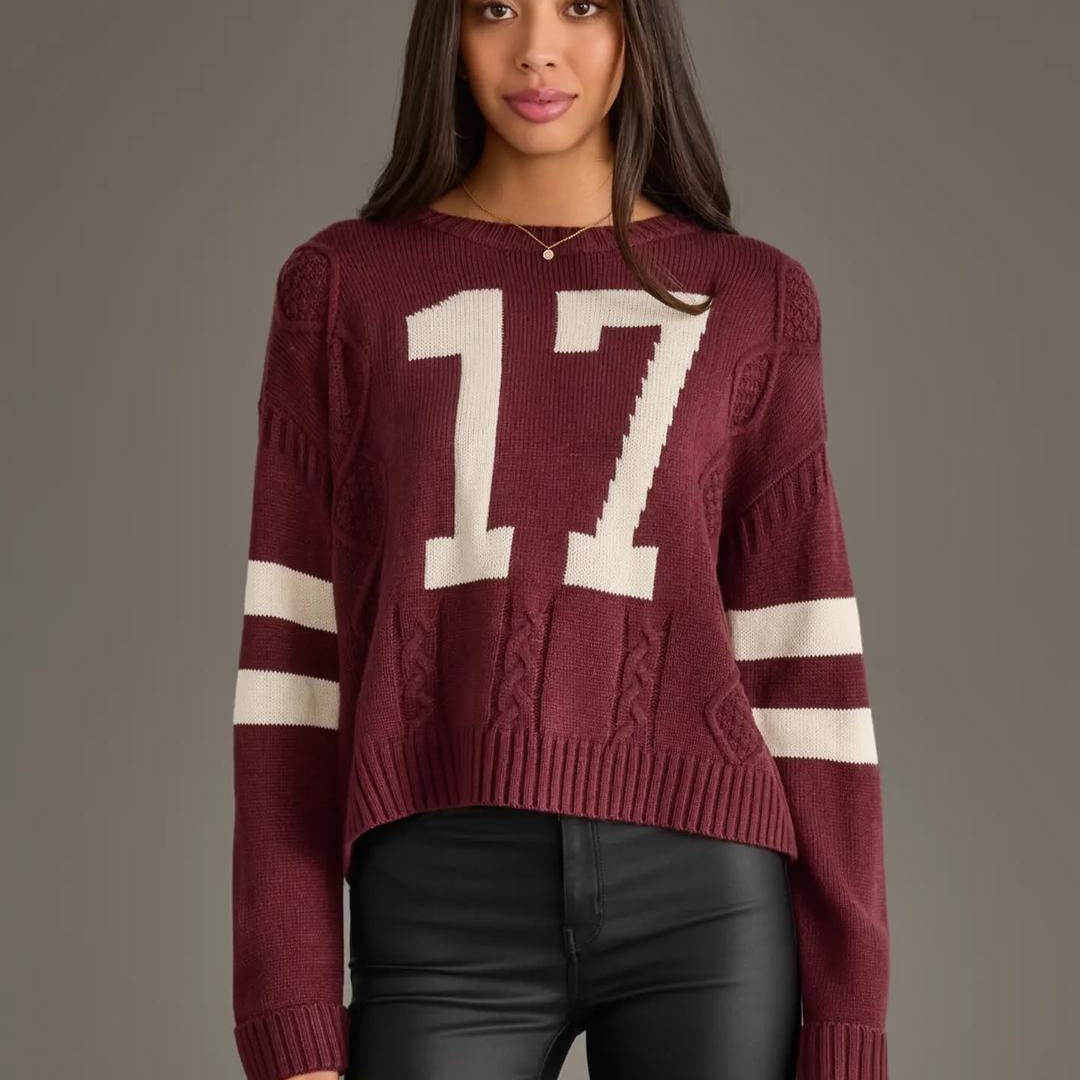 Maroon Varsity Sweater