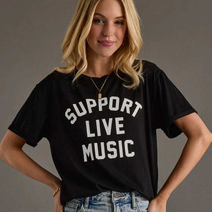 Black Support Music Tee