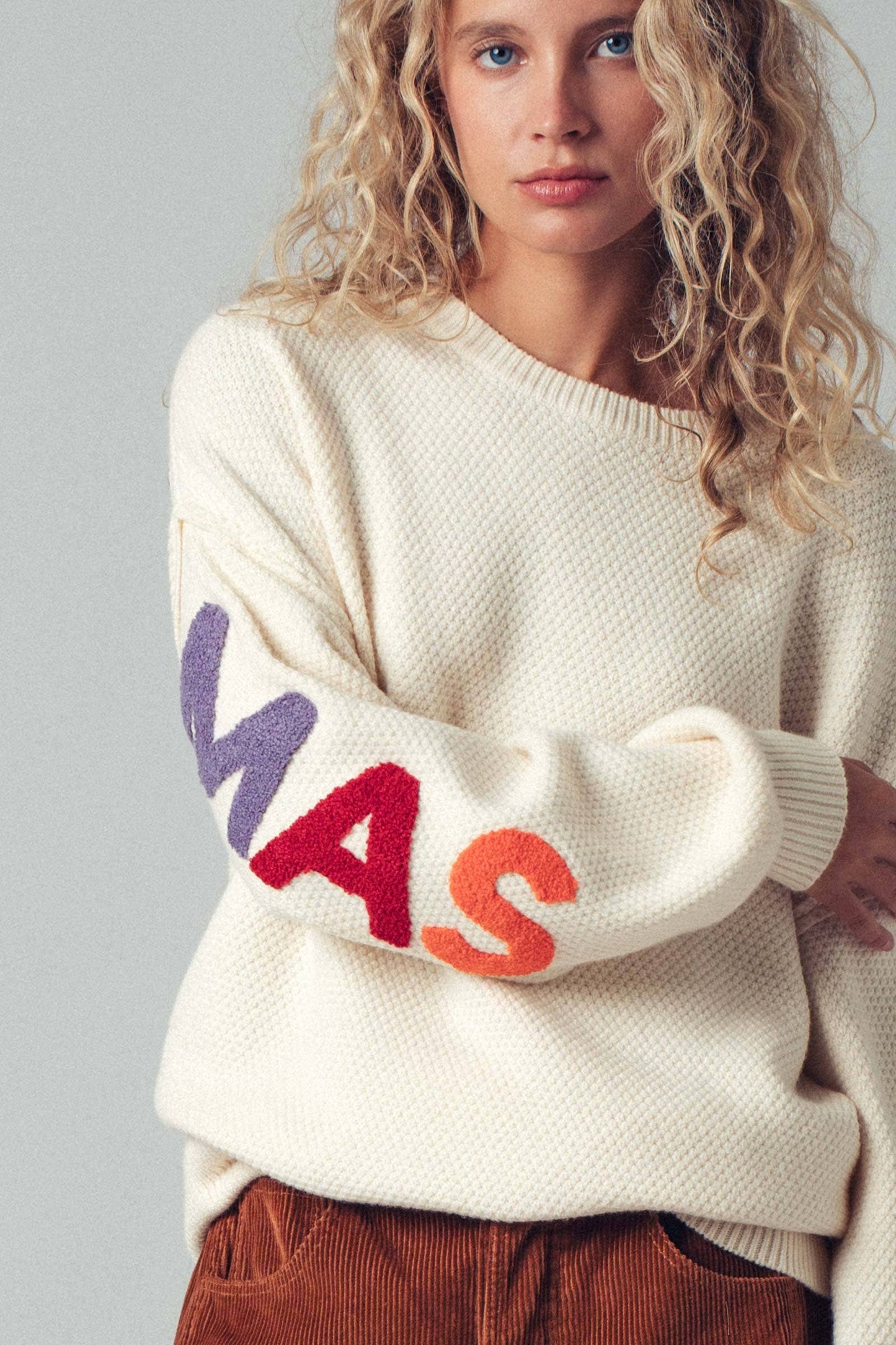 Merry Christmas Lettering Knit Sweater - COMING SOON