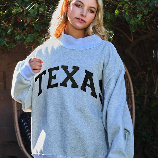 TEXAS & TX Reversible Mockneck Sweatshirt