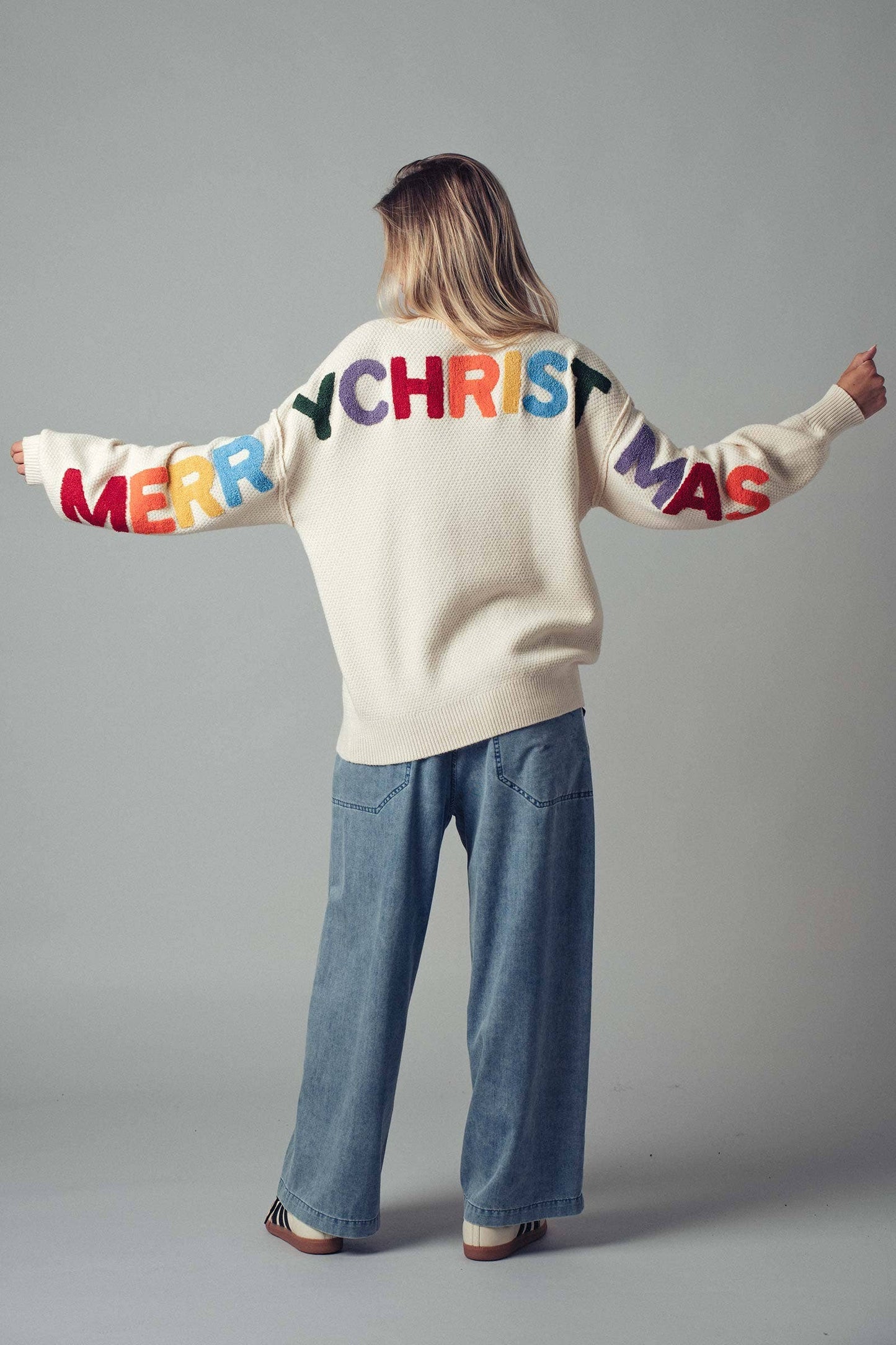 Merry Christmas Lettering Knit Sweater - COMING SOON