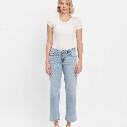 Mid Rise Light Wash Dad Jeans