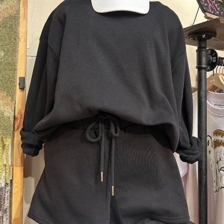 Fleece Round Neck Pullover Sweatshirt