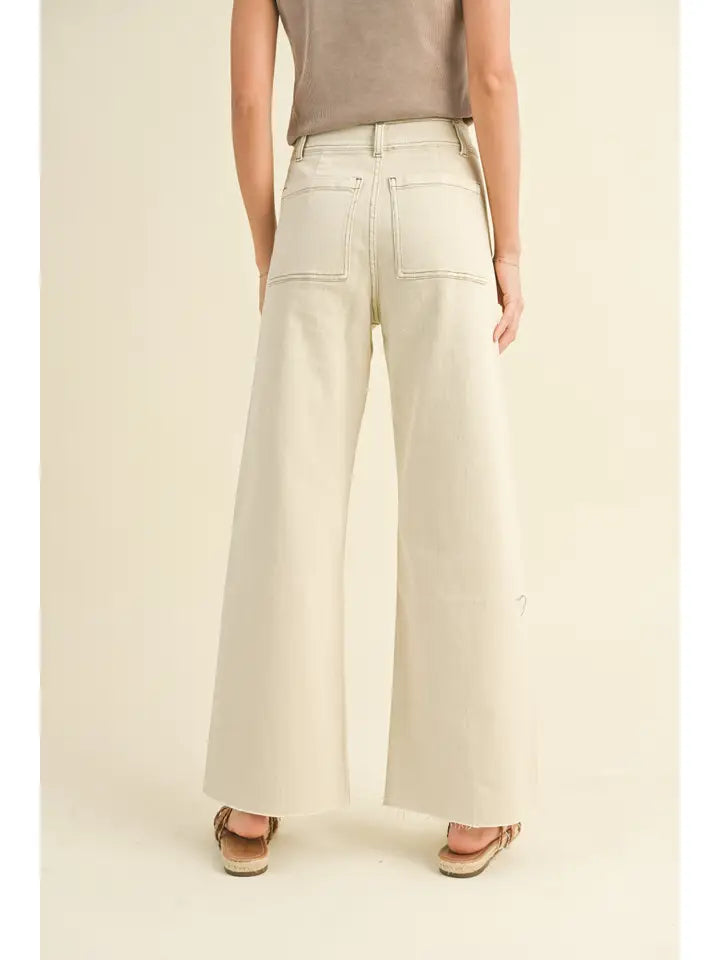 Cream Washed Denim