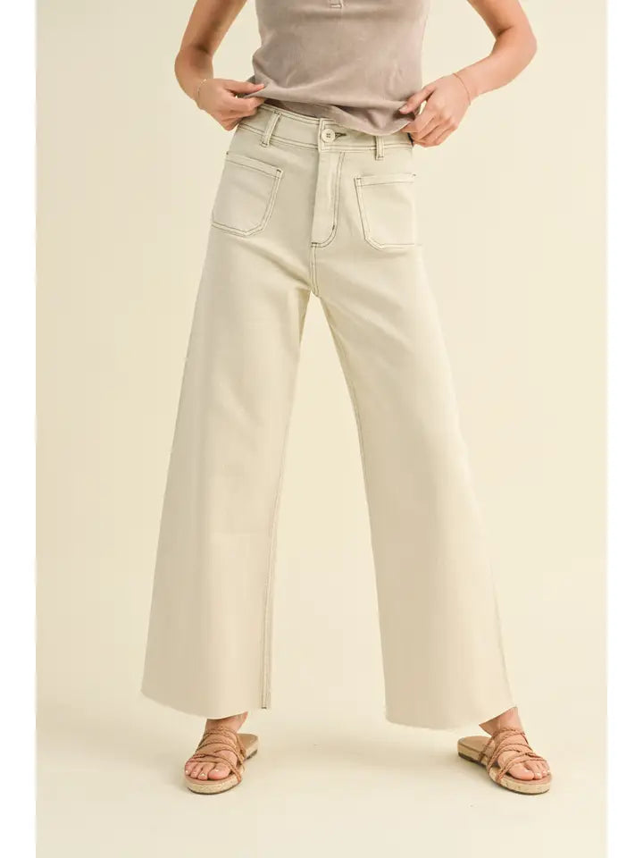Cream Washed Denim