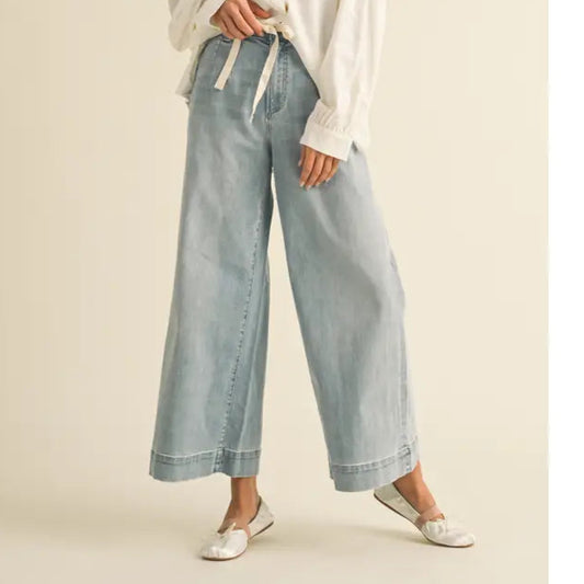 Washed Denim with Tie