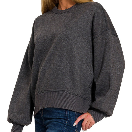 Black Acid Wash Fleece