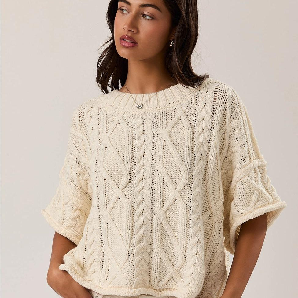 Cream Cable Sweater