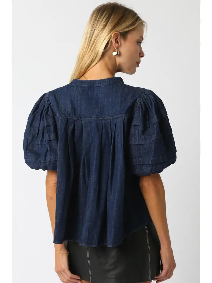Denim Button Up Top