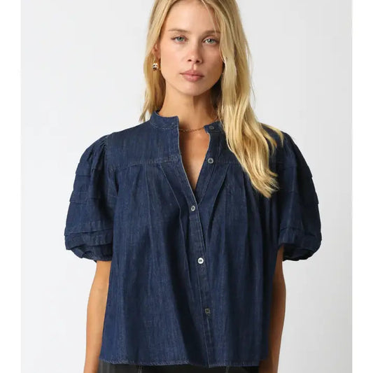 Denim Button Up Top