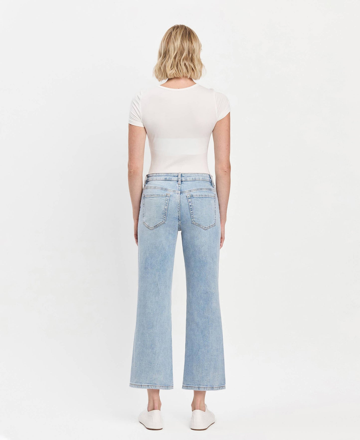 Mid Rise Light Wash Dad Jeans