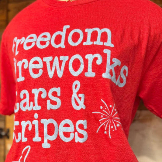 Red CC Fireworks Tee