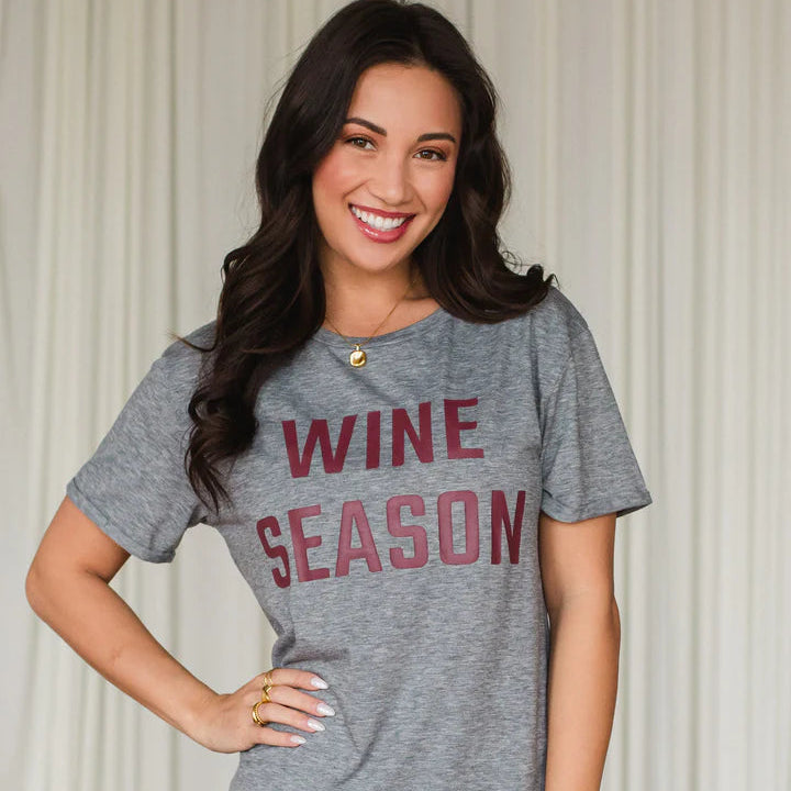 Grey Wine Season Tee