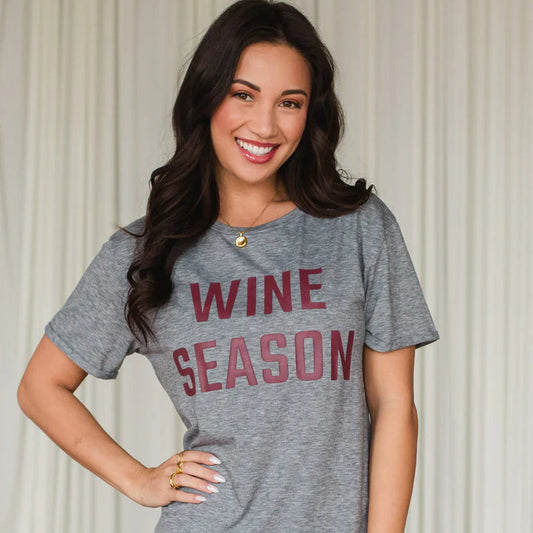 Grey Wine Season Tee